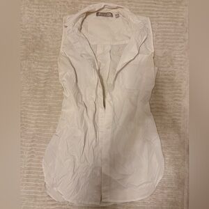 🤍 Athleta Sleeveless Button-Down Collared Top | White XS ☀️
